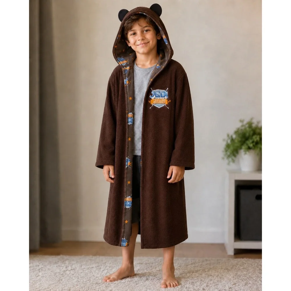 Disney Parks Star Wars Jedi Training Academy Hooded Robe Yoda Ears Brown Kids S